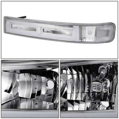 FAROS CLEAR LENS,CLEAR REFLECTOR,CHROME HOUSING - 4PCS - LED BAR - 03-14 CHEVROLET EXPRESS 1500 / 03-23 CHEVROLET EXPRESS 2500 / 03-23 CHEVROLET EXPRESS 3500 / 09-22 CHEVROLET EXPRESS 4500 / 03-14 GMC SAVANA 1500 / 03-23 GMC SAVANA 2500 / 03-23 GMC SAVANA