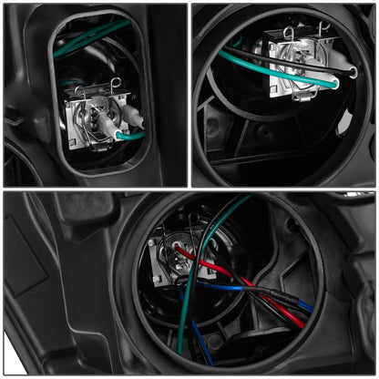 FAROS RAM 1500 2019-2024 - WITH FACTORY HALOGEN HEADLIGHTS - OE STYLE - 9005 HIGH / H11 LOW / 12961 MARKER - BLACK HOUSING / CLEAR CORNER