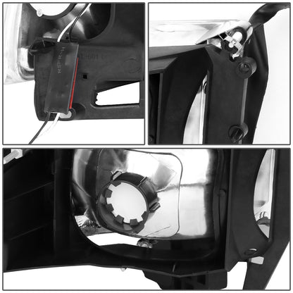 FAROS 94-01 DODGE RAM 1500 / 94-02 DODGE RAM 2500 3500 - DOES NOT FIT SPORT MODELS - LED DRL - CHROME HOUSING / AMBER CORNER - 9004 HIGH / LOW BEAM BULBS