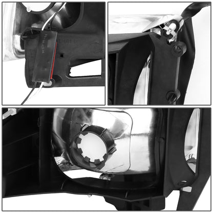 FAROS 94-01 DODGE RAM 1500 / 94-02 DODGE RAM 2500 3500 - DOES NOT FIT SPORT MODELS - LED DRL - CHROME HOUSING / CLEAR CORNER - 9004 HIGH / LOW BEAM BULBS