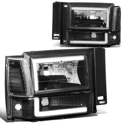 FAROS 91-94 FORD EXPLORER - LED RUNNING LIGHTS REQUIRE TAPPING INTO EXISTING WIRING - LED DRL - BLACK HOUSING / CLEAR CORNER - 9004 LOW BEAM / 9004 HIGH BEAM