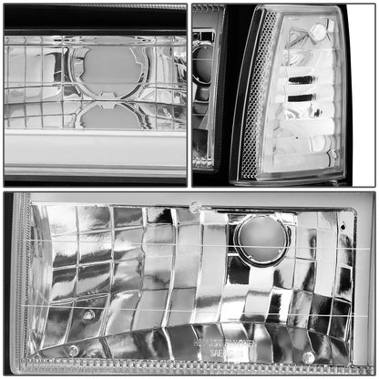 FAROS 91-94 FORD EXPLORER - LED RUNNING LIGHTS REQUIRE TAPPING INTO EXISTING WIRING - LED DRL - CHROME HOUSING / CLEAR CORNER - 9004 LOW BEAM / 9004 HIGH BEAM
