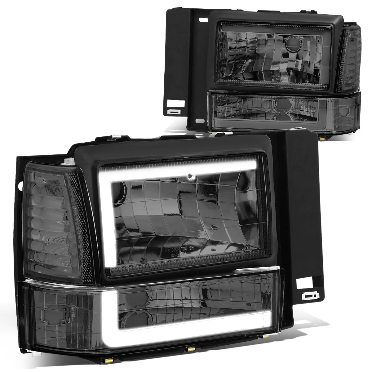 FAROS 91-94 FORD EXPLORER - LED RUNNING LIGHTS REQUIRE TAPPING INTO EXISTING WIRING - LED DRL - SMOKE HOUSING / CLEAR CORNER - 9004 LOW BEAM / 9004 HIGH BEAM