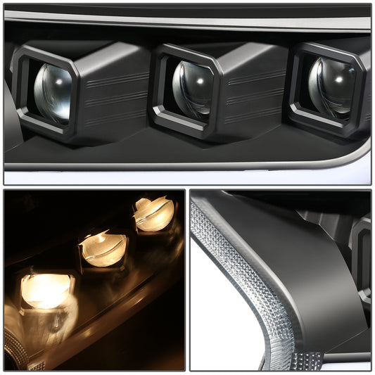 FAROS 19-23 FORD RANGER XL XLT - FITS MODELS WITH COMPOSITE HALOGEN HEADLIGHTS ONLY - LED DRL - BLACK HOUSING / CLEAR CORNER - H1 HIGH / LOW BEAM