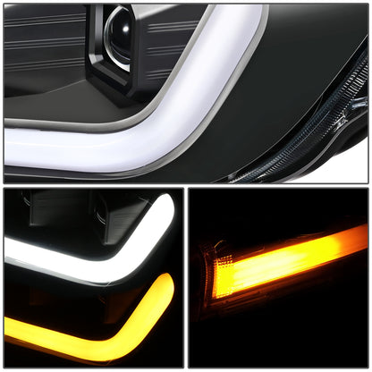 FAROS 19-23 FORD RANGER XL XLT - FITS MODELS WITH COMPOSITE HALOGEN HEADLIGHTS ONLY - LED DRL - BLACK HOUSING / CLEAR CORNER - H1 HIGH / LOW BEAM