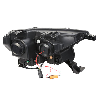 FAROS 19-23 FORD RANGER XL XLT - FITS MODELS WITH COMPOSITE HALOGEN HEADLIGHTS ONLY - LED DRL - BLACK HOUSING / CLEAR CORNER - H1 HIGH / LOW BEAM