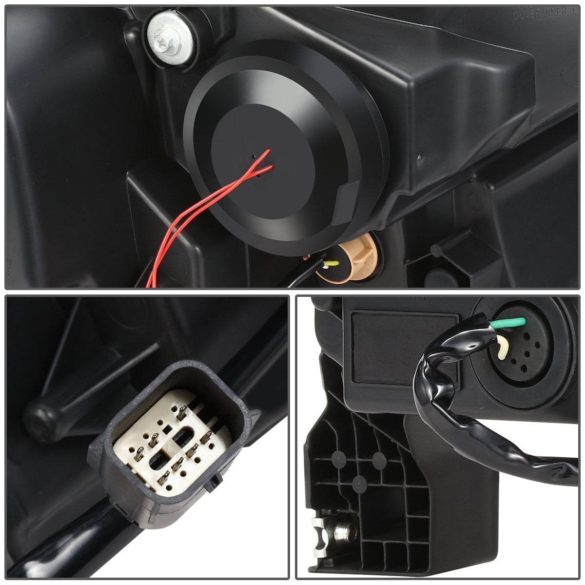 FAROS 19-23 FORD RANGER XL XLT - FITS MODELS WITH FACTORY LED HEADLIGHTS ONLY - LED DRL - BLACK HOUSING / CLEAR CORNER - H1 HIGH / LOW BEAM