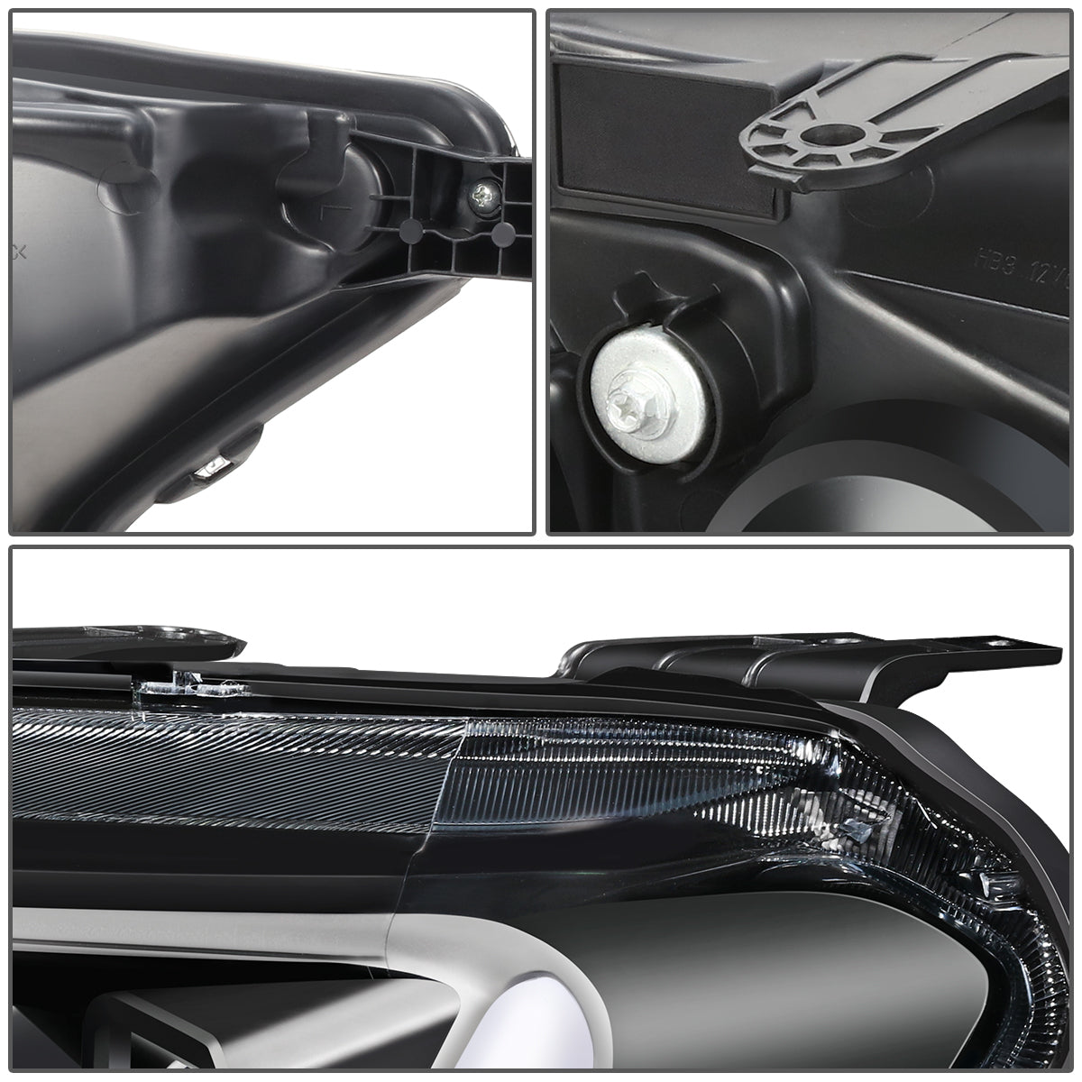 FAROS 19-23 FORD RANGER XL XLT - FITS MODELS WITH FACTORY LED HEADLIGHTS ONLY - LED DRL - BLACK HOUSING / CLEAR CORNER - H1 HIGH / LOW BEAM