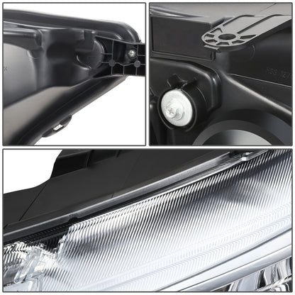 FAROS 19-23 FORD RANGER XL XLT - FITS MODELS WITH FACTORY LED HEADLIGHTS ONLY - LED DRL - CHROME HOUSING / CLEAR CORNER - H1 HIGH / LOW BEAM