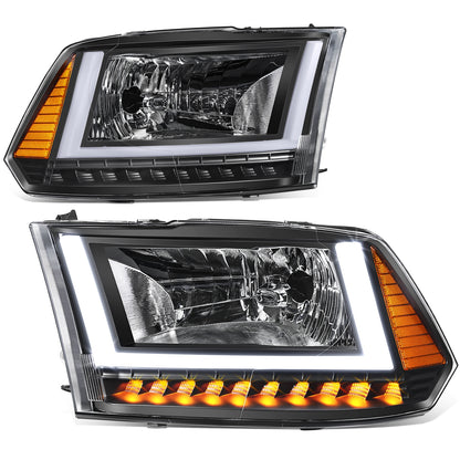 FAROS 09-10 DODGE RAM 1500 / 2010 DODGE RAM 2500 / 2010 DODGE RAM 3500 / 13-18 RAM 1500 / 19-24 RAM 1500 CLASSIC / 13-18 RAM 2500 / 13-18 RAM 3500 - FITS MODELS WITHOUT FACTORY PROJECTOR HEADLIGHT - H13 HIGH / LOW BEAM - U PATTERN 3D LIGHT BAR - BLACK /