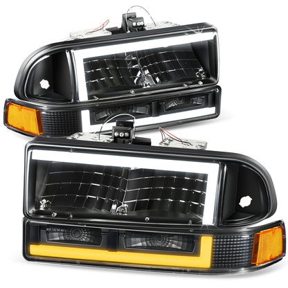 FAROS 98-04 CHEVROLET BLAZER / 98-04 CHEVROLET S10 - 194 MARKER - LED SWITCHBACK L-PATTERN LIGHT BAR - BLACK / AMBER