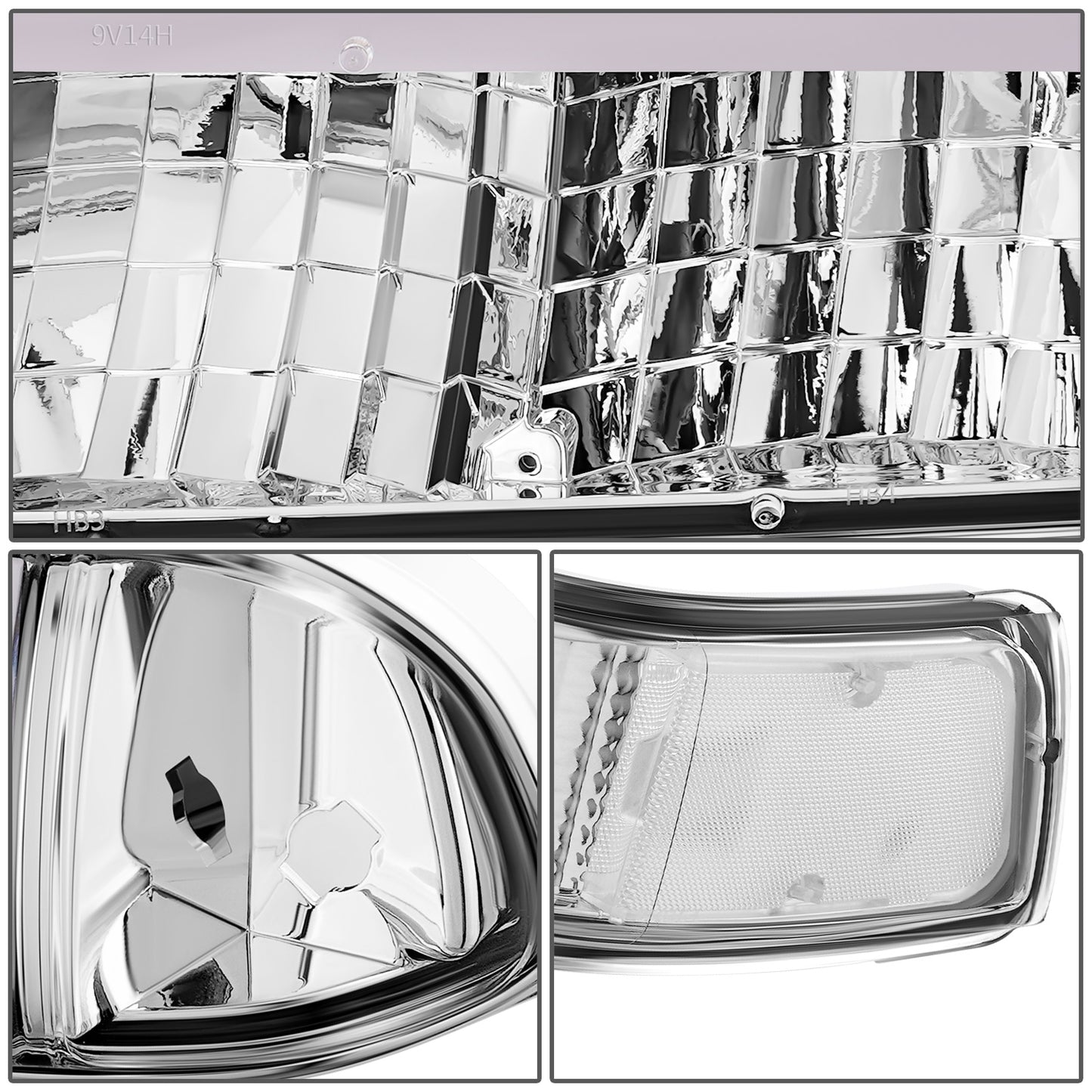 FAROS 98-04 CHEVROLET BLAZER / 98-04 CHEVROLET S10 - 194 MARKER - LED SWITCHBACK L-PATTERN LIGHT BAR - CHROME / CLEAR