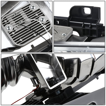 FAROS CLEAR LENS,AMBER REFLECTOR,CHROME HOUSING - 8PCS - LED BAR - 94-99 GMC C1500 K1500 YUKON / 94-99 GMC C1500 SUBURBAN C2500 SUBURBAN K1500 SUBURBAN K2500 SUBURBAN / 94-00 GMC C2500 C3500 K2500 K3500 - FITS MODELS WITH COMPOSITE HEADLIGHTS ONLY