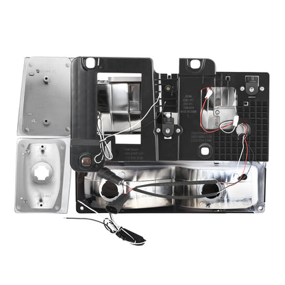 FAROS CLEAR LENS,AMBER REFLECTOR,CHROME HOUSING - 8PCS - LED BAR - 92-93 CHEVROLET BLAZER / 88-93 CHEVROLET C1500 / 92-93 CHEVROLET C1500 SUBURBAN / 88-93 CHEVROLET C2500 / 92-93 CHEVROLET C2500 SUBURBAN / 88-93 CHEVROLET C3500 / 88-93 CHEVROLET K1500 /