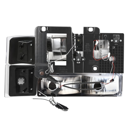 FAROS CLEAR LENS,AMBER REFLECTOR,BLACK HOUSING - 8PCS - LED BAR - 94 CHEVROLET BLAZER / 94-99 CHEVROLET C1500 / 94-99 CHEVROLET C1500 SUBURBAN / 94-00 CHEVROLET C2500 / 94-99 CHEVROLET C2500 SUBURBAN / 94-00 CHEVROLET C3500 / 94-99 CHEVROLET K1500 / 94-99