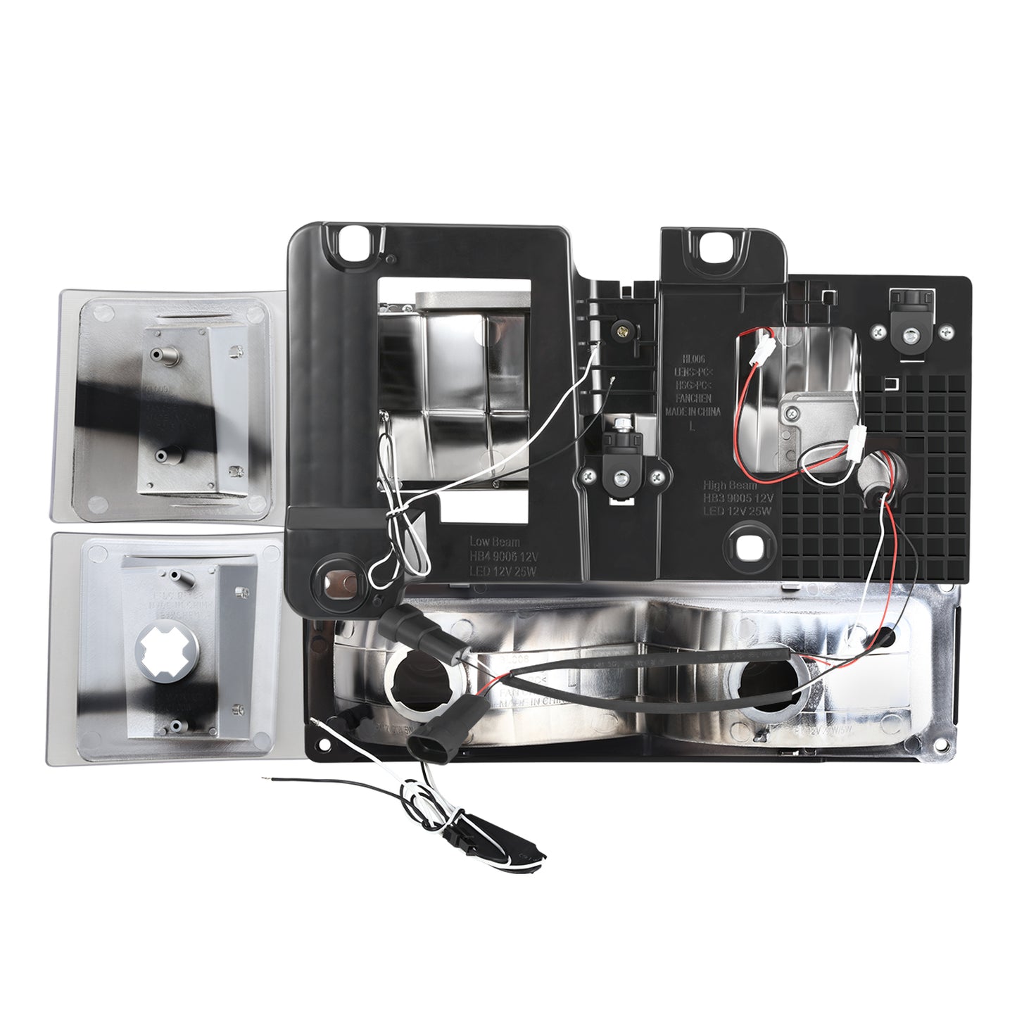 FAROS CLEAR LENS,AMBER REFLECTOR,CHROME HOUSING - 8PCS - LED BAR - 94 CHEVROLET BLAZER / 94-99 CHEVROLET C1500 / 94-99 CHEVROLET C1500 SUBURBAN / 94-00 CHEVROLET C2500 / 94-99 CHEVROLET C2500 SUBURBAN / 94-00 CHEVROLET C3500 / 94-99 CHEVROLET K1500 /