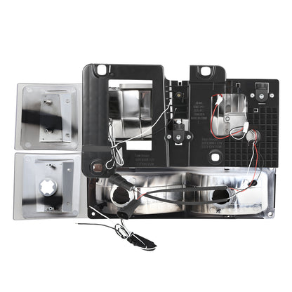 FAROS CLEAR LENS,AMBER REFLECTOR,CHROME HOUSING - 8PCS - LED BAR - 94 CHEVROLET BLAZER / 94-99 CHEVROLET C1500 / 94-99 CHEVROLET C1500 SUBURBAN / 94-00 CHEVROLET C2500 / 94-99 CHEVROLET C2500 SUBURBAN / 94-00 CHEVROLET C3500 / 94-99 CHEVROLET K1500 /