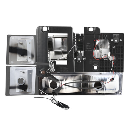 FAROS SMOKE LENS,AMBER REFLECTOR,CHROME HOUSING - 8PCS - LED BAR - 94 CHEVROLET BLAZER / 94-99 CHEVROLET C1500 / 94-99 CHEVROLET C1500 SUBURBAN / 94-00 CHEVROLET C2500 / 94-99 CHEVROLET C2500 SUBURBAN / 94-00 CHEVROLET C3500 / 94-99 CHEVROLET K1500 /