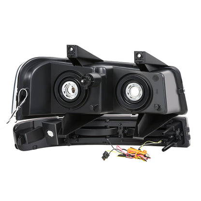 FAROS CLEAR LENS,AMBER REFLECTOR,BLACK HOUSING - 4PCS - LED BAR - 03-14 CHEVROLET EXPRESS 1500 / 03-23 CHEVROLET EXPRESS 2500 / 03-23 CHEVROLET EXPRESS 3500 / 09-22 CHEVROLET EXPRESS 4500 / 03-14 GMC SAVANA 1500 / 03-23 GMC SAVANA 2500 / 03-23 GMC SAVANA