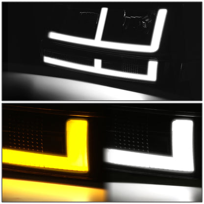 FAROS CLEAR LENS,CLEAR REFLECTOR,BLACK HOUSING - 4PCS - LED BAR - 03-14 CHEVROLET EXPRESS 1500 / 03-23 CHEVROLET EXPRESS 2500 / 03-23 CHEVROLET EXPRESS 3500 / 09-22 CHEVROLET EXPRESS 4500 / 03-14 GMC SAVANA 1500 / 03-23 GMC SAVANA 2500 / 03-23 GMC SAVANA