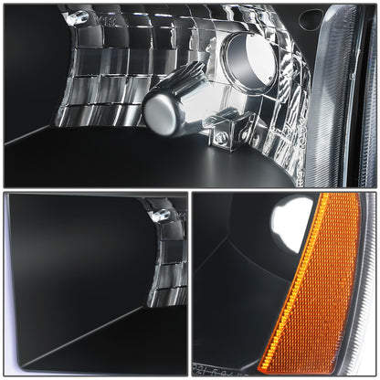 FAROS CLEAR LENS,AMBER REFLECTOR,BLACK HOUSING - 4PCS - LED BAR