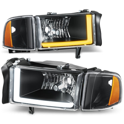 FAROS CLEAR LENS,AMBER REFLECTOR,BLACK HOUSING - 4PCS - LED BAR