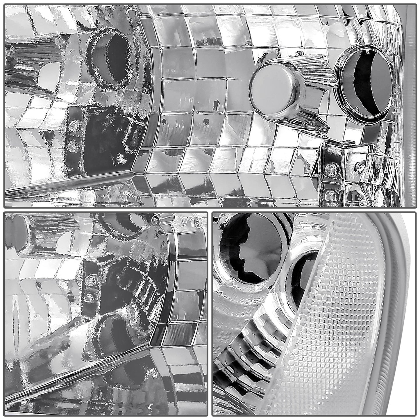 FAROS CLEAR LENS.CLEAR REFLECTOR.CHROME HOUSING - 4PCS - LED BAF