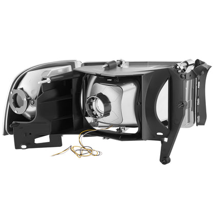 FAROS CLEAR LENS.CLEAR REFLECTOR.CHROME HOUSING - 4PCS - LED BAF