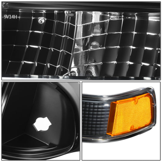 FAROS CLEAR LENS,AMBER REFLECTOR,BLACK HOUSING - 4PCS - LED BAR