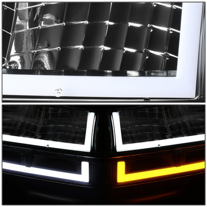 FAROS CLEAR LENS,AMBER REFLECTOR,BLACK HOUSING - 4PCS - LED BAR