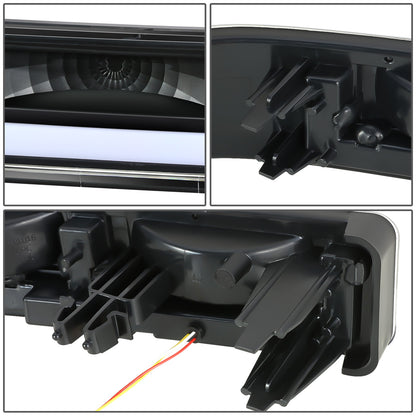 FAROS CLEAR LENS,AMBER REFLECTOR,BLACK HOUSING - 4PCS - LED BAR