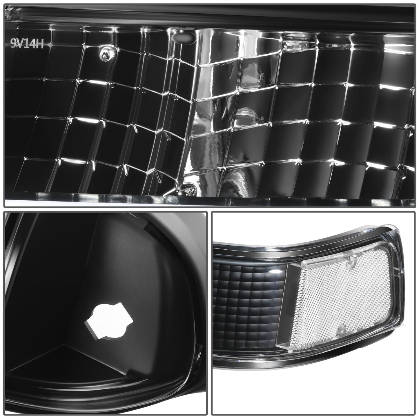 FAROS CLEAR LENS,CLEAR REFLECTOR,BLACK HOUSING - 4PCS - LED BAR