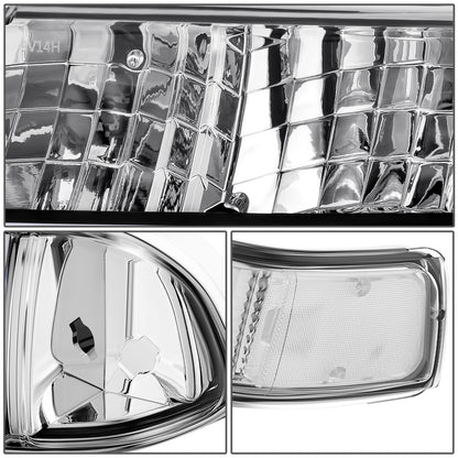 FAROS CLEAR LENS,CLEAR REFLECTOR,CHROME HOUSING - 4PCS - LED BAR