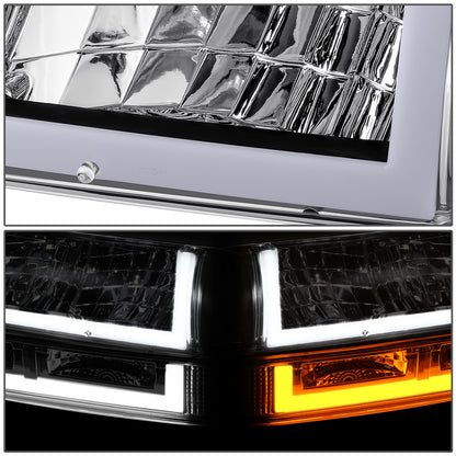 FAROS CLEAR LENS,CLEAR REFLECTOR,CHROME HOUSING - 4PCS - LED BAR