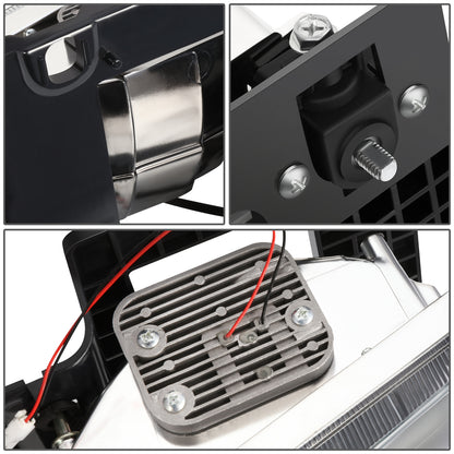 FAROS CLEAR LENS,CLEAR REFLECTOR,BLACK HOUSING - 4PCS - LED BAR - 92-94 CHEVROLET BLAZER / 88-99 CHEVROLET C1500 / 92-99 CHEVROLET C1500 SUBURBAN / 88-00 CHEVROLET C2500 / 92-99 CHEVROLET C2500 SUBURBAN / 88-00 CHEVROLET C3500 / 88-99 CHEVROLET K1500 /