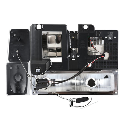 FAROS CLEAR LENS,AMBER REFLECTOR,BLACK HOUSING - 8PCS - LED BAR - 92-93 CHEVROLET BLAZER / 88-93 CHEVROLET C1500 / 92-93 CHEVROLET C1500 SUBURBAN / 88-93 CHEVROLET C2500 / 92-93 CHEVROLET C2500 SUBURBAN / 88-93 CHEVROLET C3500 / 88-93 CHEVROLET K1500 /