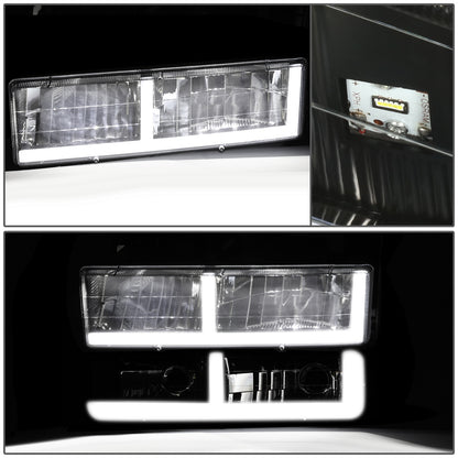 FAROS CLEAR LENS,AMBER REFLECTOR,BLACK HOUSING - 8PCS - LED BAR - 94 CHEVROLET BLAZER / 94-99 CHEVROLET C1500 / 94-99 CHEVROLET C1500 SUBURBAN / 94-00 CHEVROLET C2500 / 94-99 CHEVROLET C2500 SUBURBAN / 94-00 CHEVROLET C3500 / 94-99 CHEVROLET K1500 / 94-99