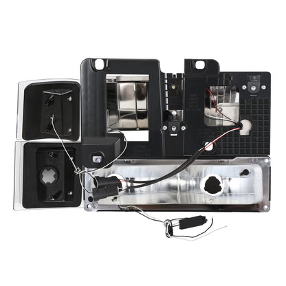 FAROS CLEAR LENS,AMBER REFLECTOR,BLACK HOUSING - 8PCS - LED BAR - 94 CHEVROLET BLAZER / 94-99 CHEVROLET C1500 / 94-99 CHEVROLET C1500 SUBURBAN / 94-00 CHEVROLET C2500 / 94-99 CHEVROLET C2500 SUBURBAN / 94-00 CHEVROLET C3500 / 94-99 CHEVROLET K1500 / 94-99