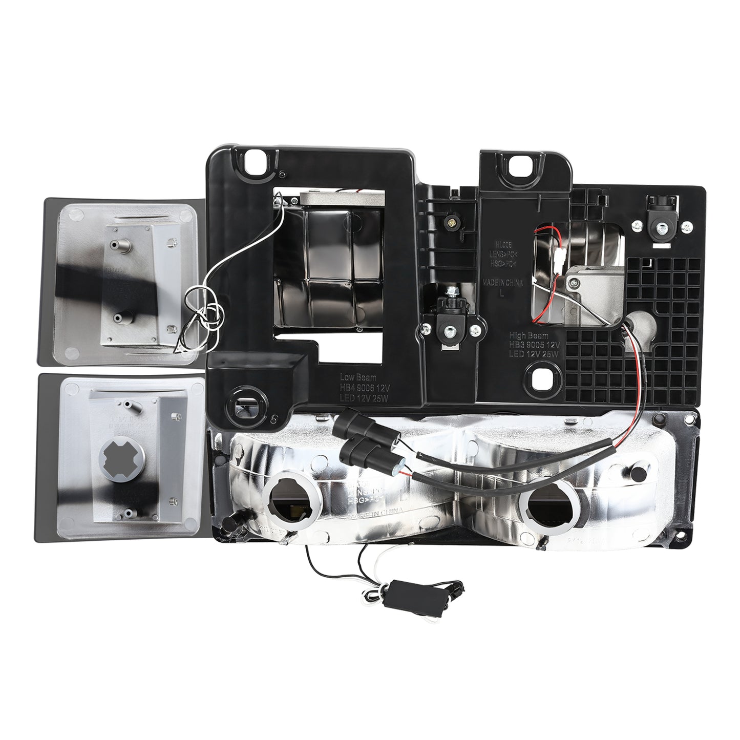 FAROS SMOKE LENS,AMBER REFLECTOR,CHROME HOUSING - 8PCS - LED BAR - 94 CHEVROLET BLAZER / 94-99 CHEVROLET C1500 / 94-99 CHEVROLET C1500 SUBURBAN / 94-00 CHEVROLET C2500 / 94-99 CHEVROLET C2500 SUBURBAN / 94-00 CHEVROLET C3500 / 94-99 CHEVROLET K1500 /