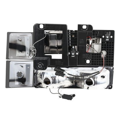 FAROS SMOKE LENS,AMBER REFLECTOR,CHROME HOUSING - 8PCS - LED BAR - 94 CHEVROLET BLAZER / 94-99 CHEVROLET C1500 / 94-99 CHEVROLET C1500 SUBURBAN / 94-00 CHEVROLET C2500 / 94-99 CHEVROLET C2500 SUBURBAN / 94-00 CHEVROLET C3500 / 94-99 CHEVROLET K1500 /