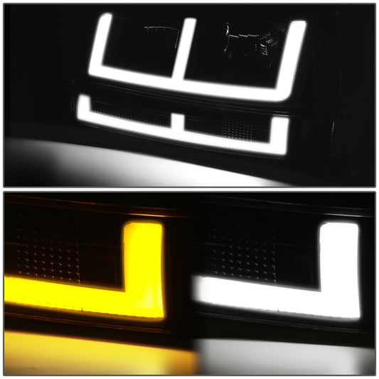 FAROS CLEAR LENS,AMBER REFLECTOR,BLACK HOUSING - 4PCS - LED BAR - 03-14 CHEVROLET EXPRESS 1500 / 03-23 CHEVROLET EXPRESS 25003 / 03-23 CHEVROLET EXPRESS 3500 / 09-22 CHEVROLET EXPRESS 4500 / 03-14 GMC SAVANA 1500 / 03-23 GMC SAVANA 2500 / 03-23 GMC SAVANA