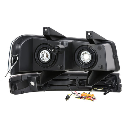 FAROS CLEAR LENS,AMBER REFLECTOR,BLACK HOUSING - 4PCS - LED BAR - 03-14 CHEVROLET EXPRESS 1500 / 03-23 CHEVROLET EXPRESS 25003 / 03-23 CHEVROLET EXPRESS 3500 / 09-22 CHEVROLET EXPRESS 4500 / 03-14 GMC SAVANA 1500 / 03-23 GMC SAVANA 2500 / 03-23 GMC SAVANA