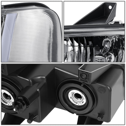 FAROS CLEAR LENS,CLEAR REFLECTOR,CHROME HOUSING - 4PCS - LED BAR - 03-14 CHEVROLET EXPRESS 1500 / 03-23 CHEVROLET EXPRESS 25003 / 03-23 CHEVROLET EXPRESS 3500 / 09-22 CHEVROLET EXPRESS 4500 / 03-14 GMC SAVANA 1500 / 03-23 GMC SAVANA 2500 / 03-23 GMC