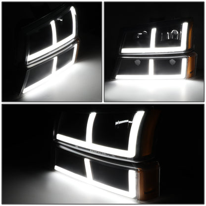 FAROS 03-06 CHEVROLET AVALANCHE 1500 2500 / 03-06 CHEVROLET SILVERADO 1500 2500 3500 / 03-06 CHEVROLET SILVERADO 1500 HD 2500 HD / 2007 CHEVROLET SILVERADO 1500 1500 HD 2500 HD 3500 CLASSIC - FIT MODELS WITHOUT FACTORY CLADDING ONLY - OE STYLE - LED -