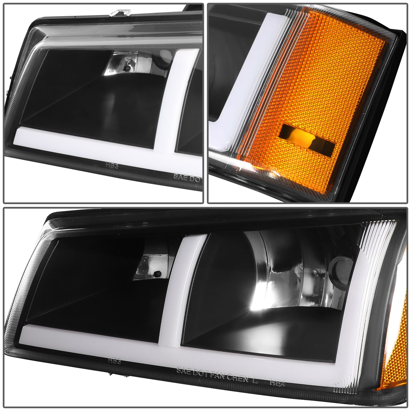 FAROS 03-06 CHEVROLET AVALANCHE 1500 2500 / 03-06 CHEVROLET SILVERADO 1500 2500 3500 / 03-06 CHEVROLET SILVERADO 1500 HD 2500 HD / 2007 CHEVROLET SILVERADO 1500 1500 HD 2500 HD 3500 CLASSIC - FIT MODELS WITHOUT FACTORY CLADDING ONLY - OE STYLE - LED -