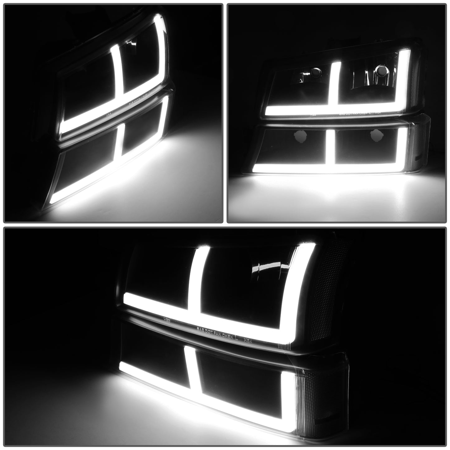 FAROS 03-06 CHEVROLET AVALANCHE 1500 2500 / 03-06 CHEVROLET SILVERADO 1500 2500 3500 / 03-06 CHEVROLET SILVERADO 1500 HD 2500 HD / 2007 CHEVROLET SILVERADO 1500 1500 HD 2500 HD 3500 CLASSIC - FIT MODELS WITHOUT FACTORY CLADDING ONLY - OE STYLE - LED -