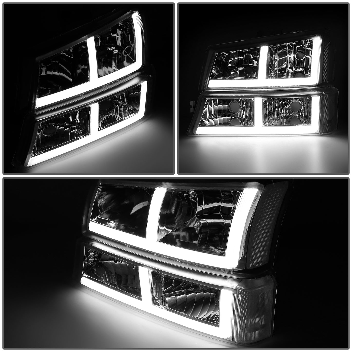 FAROS 03-06 CHEVROLET AVALANCHE 1500 2500 / 03-06 CHEVROLET SILVERADO 1500 2500 3500 / 03-06 CHEVROLET SILVERADO 1500 HD 2500 HD / 2007 CHEVROLET SILVERADO 1500 1500 HD 2500 HD 3500 CLASSIC - FIT MODELS WITHOUT FACTORY CLADDING ONLY - OE STYLE - LED -