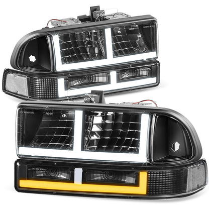 FAROS CLEAR LENS,CLEAR REFLECTOR,BLACK HOUSING,4PCS,LED BAR