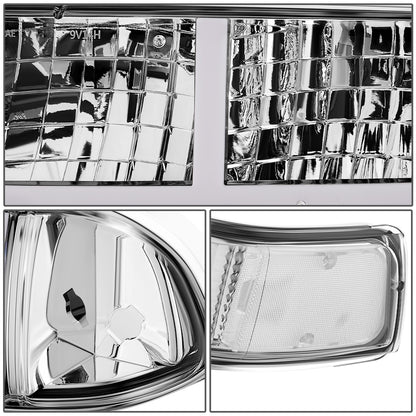 FAROS CLEAR LENS,CLEAR REFLECTOR,CHROME  HOUSING,4PCS,LED BAR