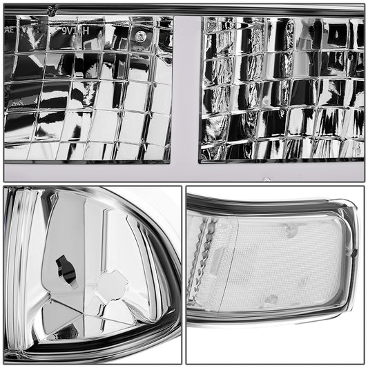 FAROS CLEAR LENS,CLEAR REFLECTOR,CHROME  HOUSING,4PCS,LED BAR